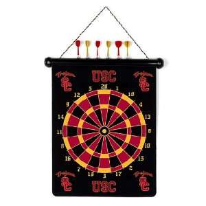 SOUTHERN CALIFORNIA USC TROJANS Magnetic DART BOARD SET with 6 Darts 