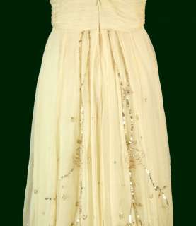   Ivory / Bold $400 Silk Women Evening Dress  BRAND NEW  Size 2, 4, 6, 8
