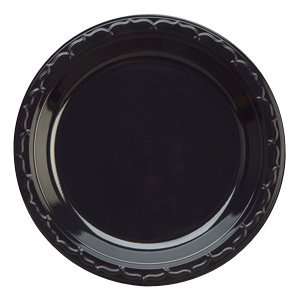   Heavy Weight Black Plastic Plate 400 / CS