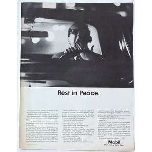   Mobil Oil Rest in Peace Sleepy Driver Print Ad (2751)