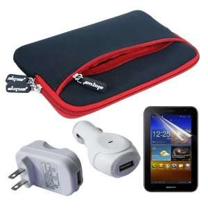  Premium LCD Clear Screen Protector + Red Glove Case 