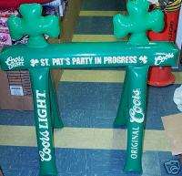 Coors Light St Patricks Day Sawhorse Inflatable Sign  