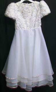 Storybook Heirlooms White Dress Size Girls 8  