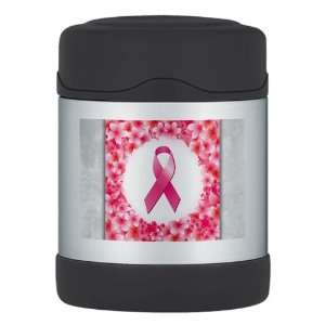    Thermos Food Jar Cancer Pink Ribbon Flower 