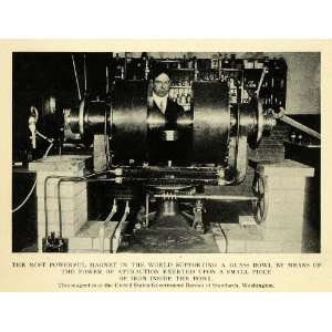  1911 Print Worlds Most Powerful Magnet United States 