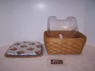 Longaberger Small Storage Solutions Basket + Protector + Lid Mothers 