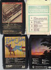LOT S) (8) 8 TRACK TAPES ROCK N ROLL (PLAY TESTED)  