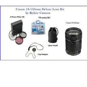  Canon 18 135mm F/3.5 5.6 Is Lens Deluxe Kit with 3 Piece 