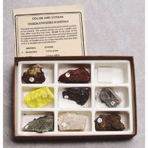 SciEd Streak Mineral Collection; 8 specimen Plate  