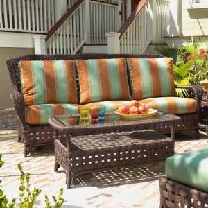 Haven Sofa Fabric Canvas Natural Patio, Lawn & Garden