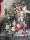 still life fruit basket large oil painting canvas art food classic 