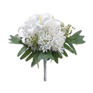  16 Stephanotis/Easter Lily Bouquet Cream (Pack of 6)