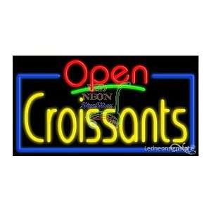  Croissants Neon Sign 20 Tall x 37 Wide x 3 Deep 