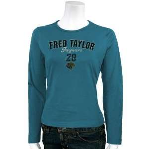   #20 Fred Taylor Ladies Teal Pure Excitement Long Sleeve T shirt