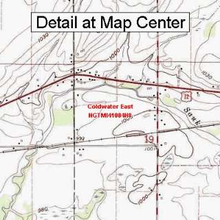  USGS Topographic Quadrangle Map   Coldwater East, Michigan 