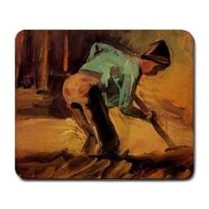  Man Stooping with Stick or Spade By Vincent Van Gogh Mouse 