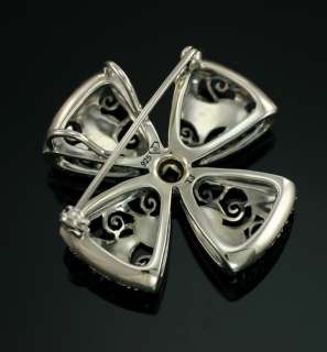 Sterling Silver Marcasite Garnet Maltese Cross Pin Pendant Slide 