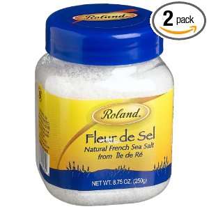 Roland Sea Salts, Fleur De Sel, 8.75 Ounce Jars (Pack of 2)  