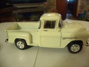 SUPERIOR 124 1955 CHEVY 3100 STEPSIDE PICKUP in WHITE  
