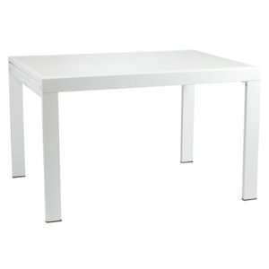  Euro Style Duo Rectangular Pure White Glass Table