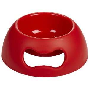 Petego United Pets Pappy Pet Food and Water Bowl, Red, Holds 9 Ounces