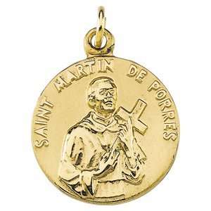  Sterling Silver St. Martin De Porres Medal With 18 inch 