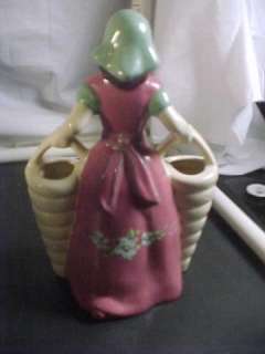 Weil Ware California Pottery Flower Girl Figurine  