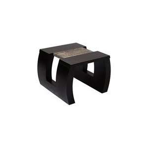   Profile Two Toned Square End Table   Contoured Legs