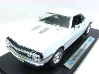 WELLY 1968 Chevy Camaro SS 396 White 1/18 Diecast Cars  