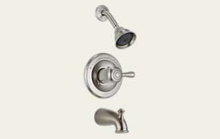 Delta Leland Tub & Shower Faucet with Valve Stainless  