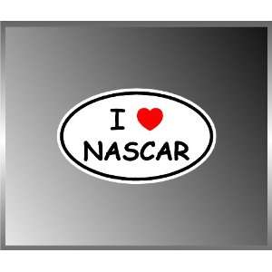  I Love NASCAR Car Racing Vinyl Euro Decal Bumper Sticker 3 