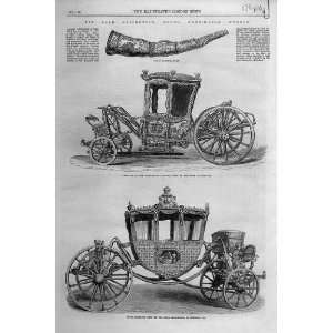  State Carriages At Kensington Museum Antique Print 1869 