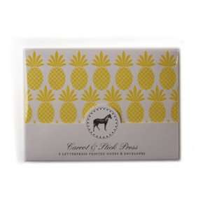  carrot&stick folded notes pineapple yellow Office 