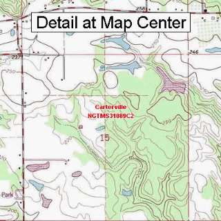 USGS Topographic Quadrangle Map   Carterville, Mississippi (Folded 