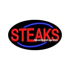  Steaks Flashing Neon Sign 