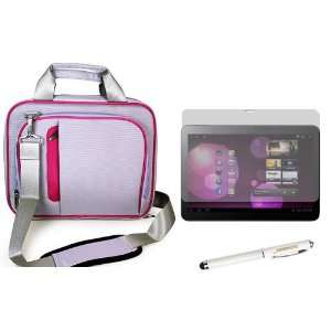  3n1 Samsung Tab 10.1 Inch Combo Pink Purple Shoulder Pad 