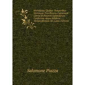   Edidisse Verisimillimum Sit (Latin Edition) Salomone Piazza Books