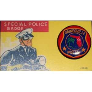  Florida Gators, Gainesville Police Tin Litho Badge, 1960s 