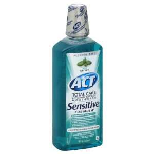 ACT Mouthwash, Anticavity Fluoride, Sensitive Formula, Mild Mint 18 fl 