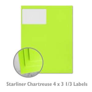  Starliner Chartreuse Label Sheet   100/Box Office 