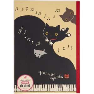   Kutusita Nyanko Notepad drawing book with cats & piano Toys & Games