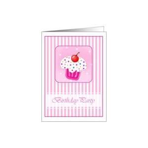  Cupcake Theme Birthday Party Invitations For Her Card 