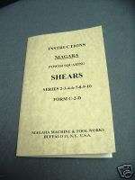 Niagara Power Squaring Shears Instructions (Handbook)  