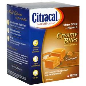  Citracal Creamy Bites, Caramel, 30 Pieces Health 