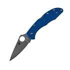 spyderco knives c11fpbl delica 4 blue lockback knife new in