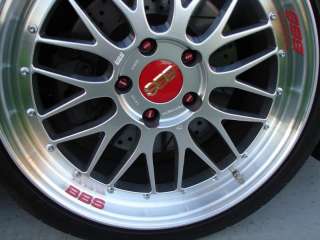 Package includes20 BBS red lug nuts