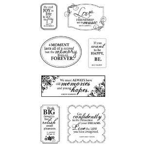   Inch by 8 Inch Clear Stamp, All Around Quotes Arts, Crafts & Sewing