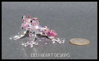 THINK PINK FROG MADE OUT OF SWAROVSKI CRYSTAL RETIRED  