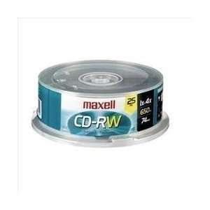  Maxell 630026 MAXELL CD REWRITABLE 4 X 700 MB 25 SPINDLE 