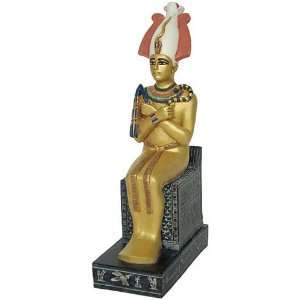  Seated Osiris Statue, Gold and Color Details